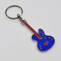 Stained Glass Guitar Shape Key Ring