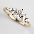 Oval Low-base Five Stone Ring