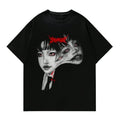Y2K Horror Aesthetic T-Shirt - Dark Gothic Multi-Face Psychedelic Tee, Retro Pixel Dream Tee - 2000s Nostalgia, Digital Art Print, Unisex Tshirt