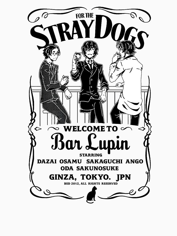 Bungou Stray Dogs White T-Shirt – Anime Graphic Tee, BSD Manga Shirt for Men Women by besttinaart